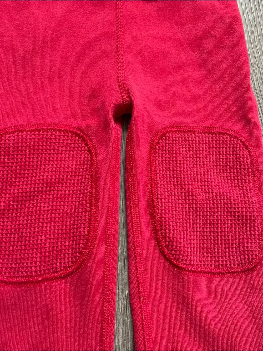 Hanna Andersson Red Organic Cotton Toddler Size 3 One Piece Union Suit Pajamas
